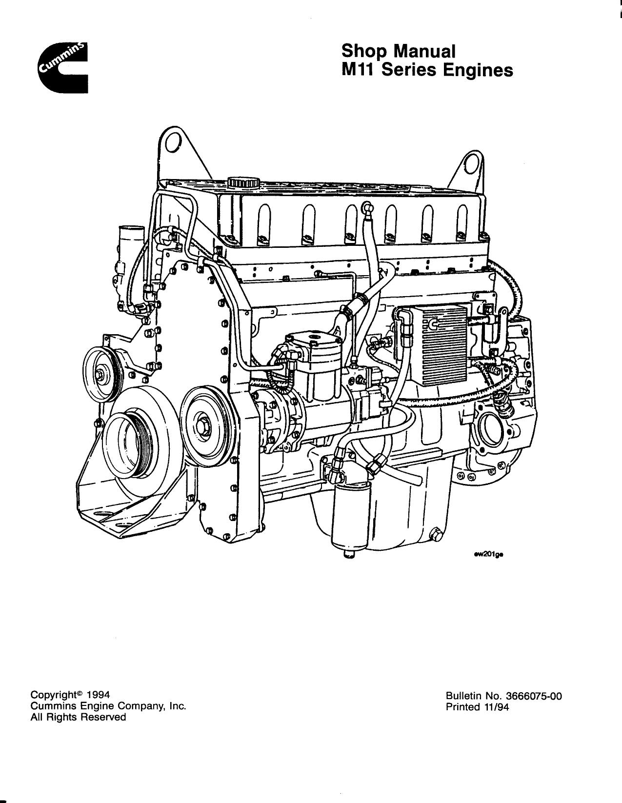 M11 ENGINE Shop Manual